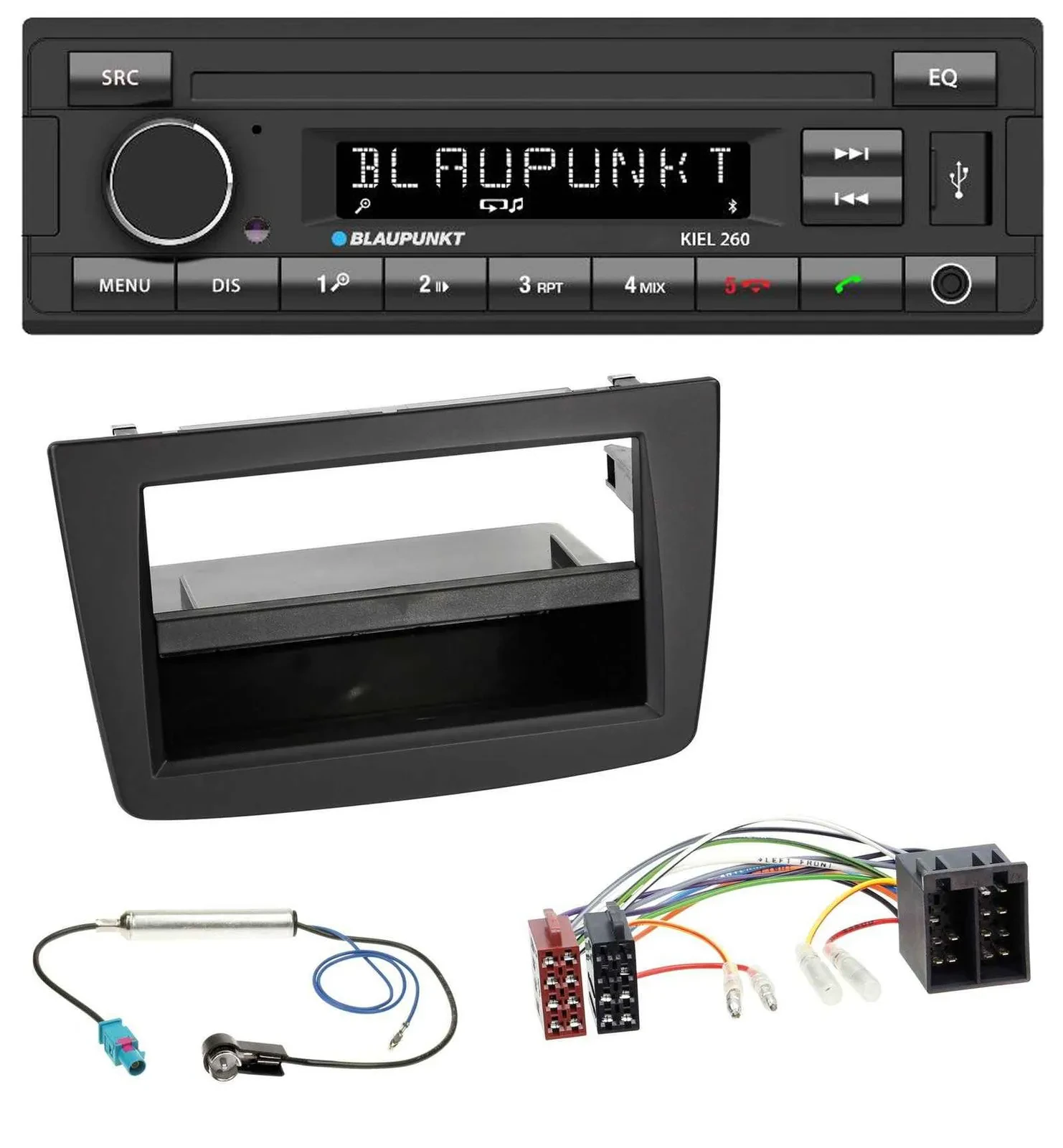 Blaupunkt USB DAB Bluetooth MP3 Autoradio für Alfa Romeo Mito 955 08-14 ISO schw