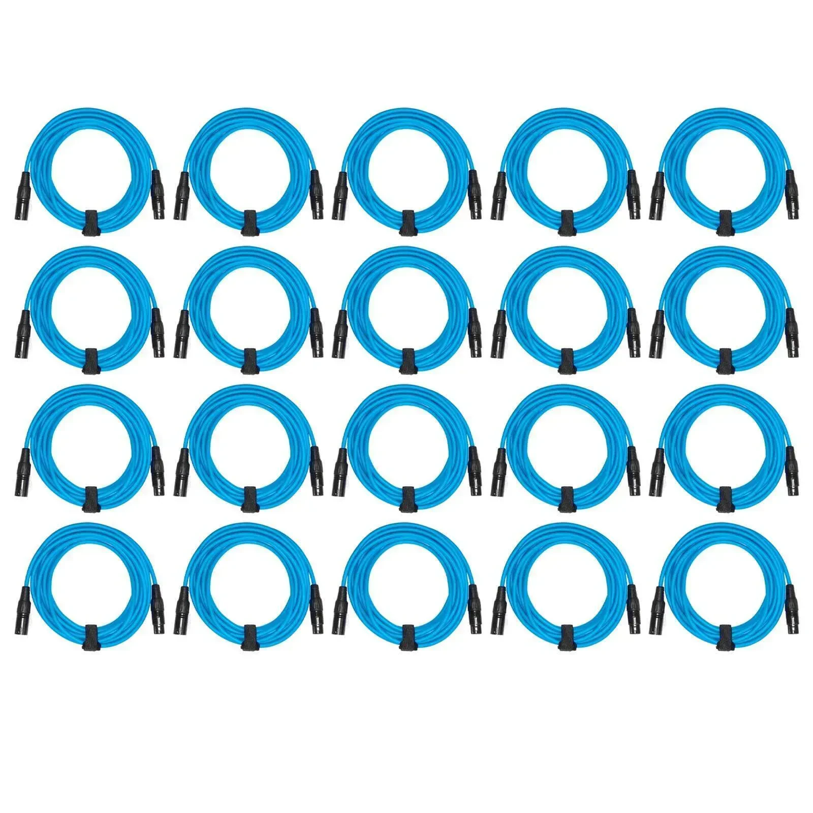 Микрофонный кабель CLUTCH SF20XLR-BLUE-20PK Pro Audio DJ Blue 6.1 м (20 штук)