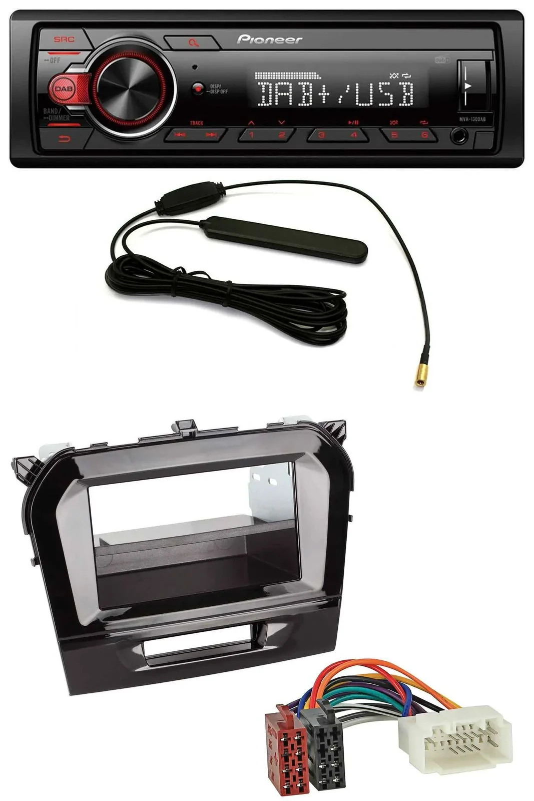 Автомагнитола Pioneer 1-DIN DAB, USB, AUX, MP3 для Suzuki Vitara (с 2015)