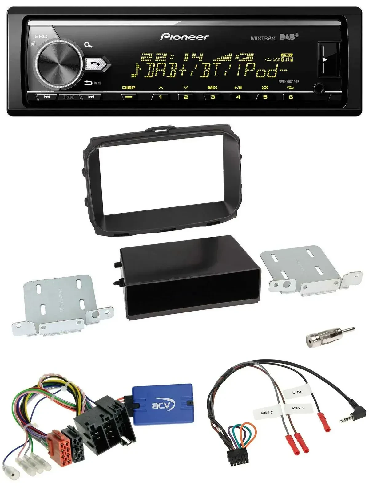 Pioneer Bluetooth USB DAB Lenkrad Autoradio für Alfa Romeo Giulietta 2013-2021 I