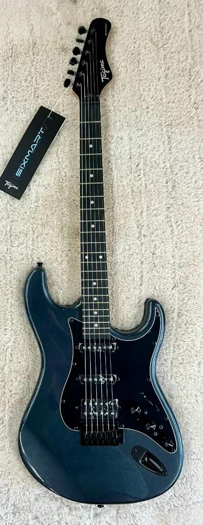 Tagima SIXMART Electric Guitar with Built in Effects, Metallic Dark Silver -Bstk