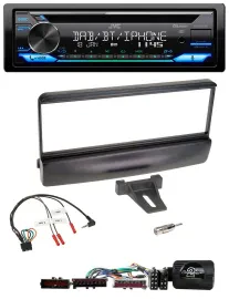 JVC Bluetooth Lenkrad USB DAB CD Autoradio für Ford Mondeo 2000-02 schwarz