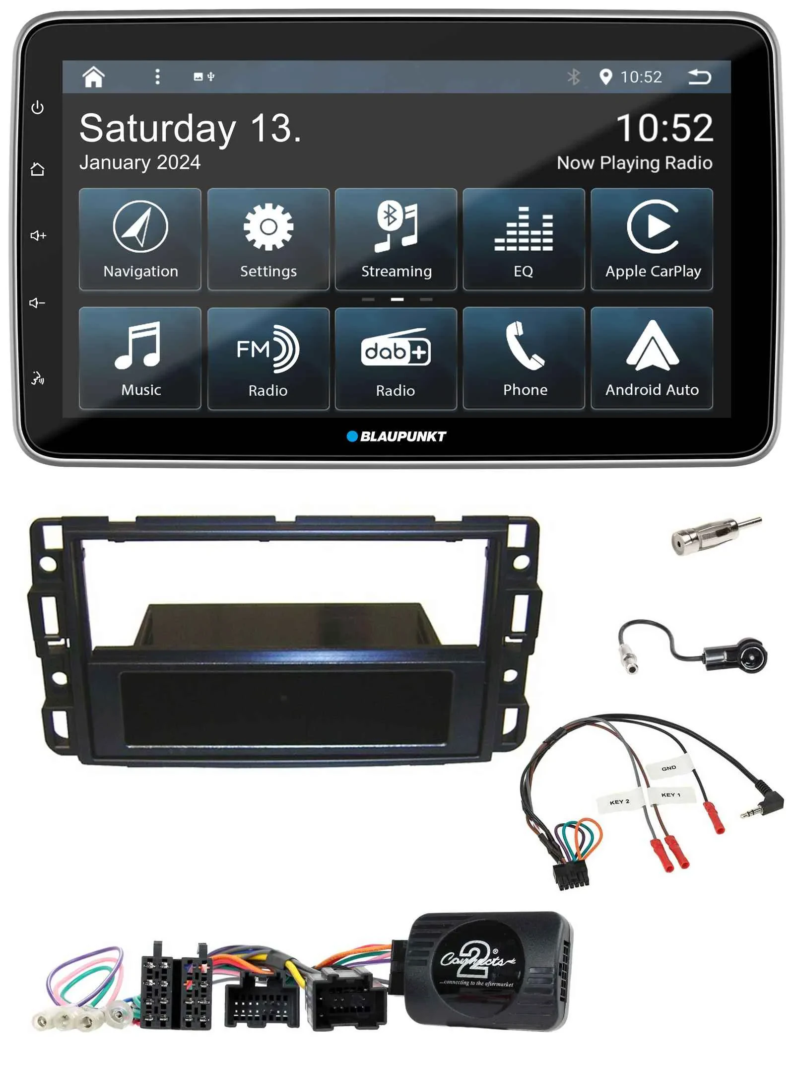 Blaupunkt USB DAB SD Lenkrad Bluetooth Autoradio für Cadillac BLS YSCF 2006-2010