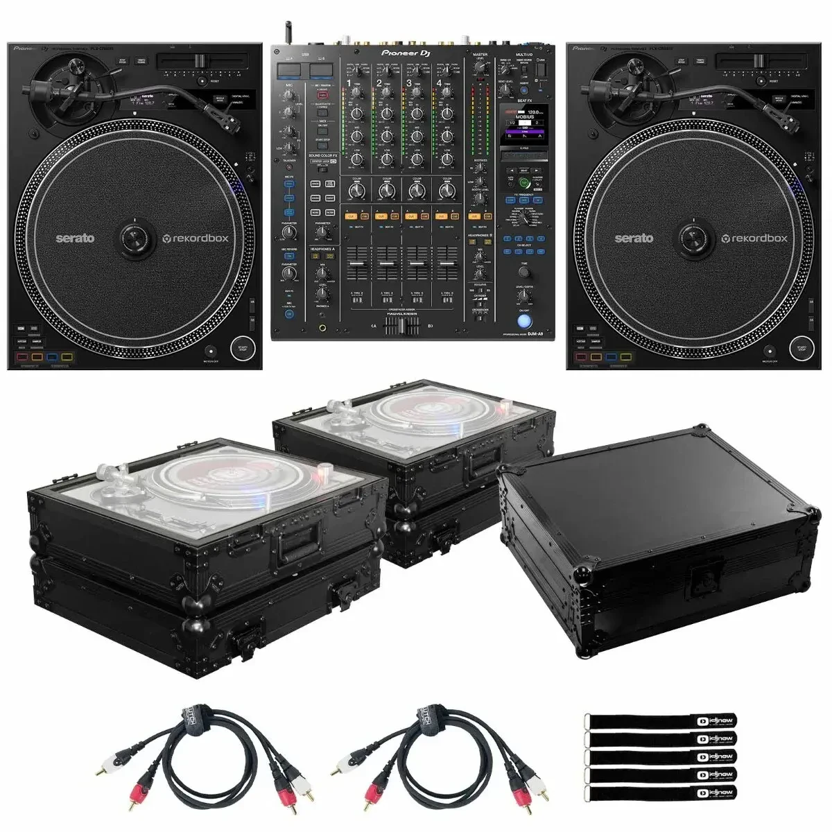 DJ-микшер Pioneer DJM-A9 4-Channel + PLX-CRSS12 (набор, пара) с кейсами (черные)