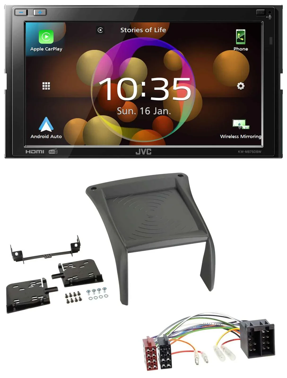 JVC DAB MP3 2DIN Bluetooth USB Autoradio für Fiat Ducato (2002-2006)