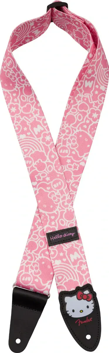 Ремень для гитары Fender 099-0637-256 Hello Kitty Official Poly Pink