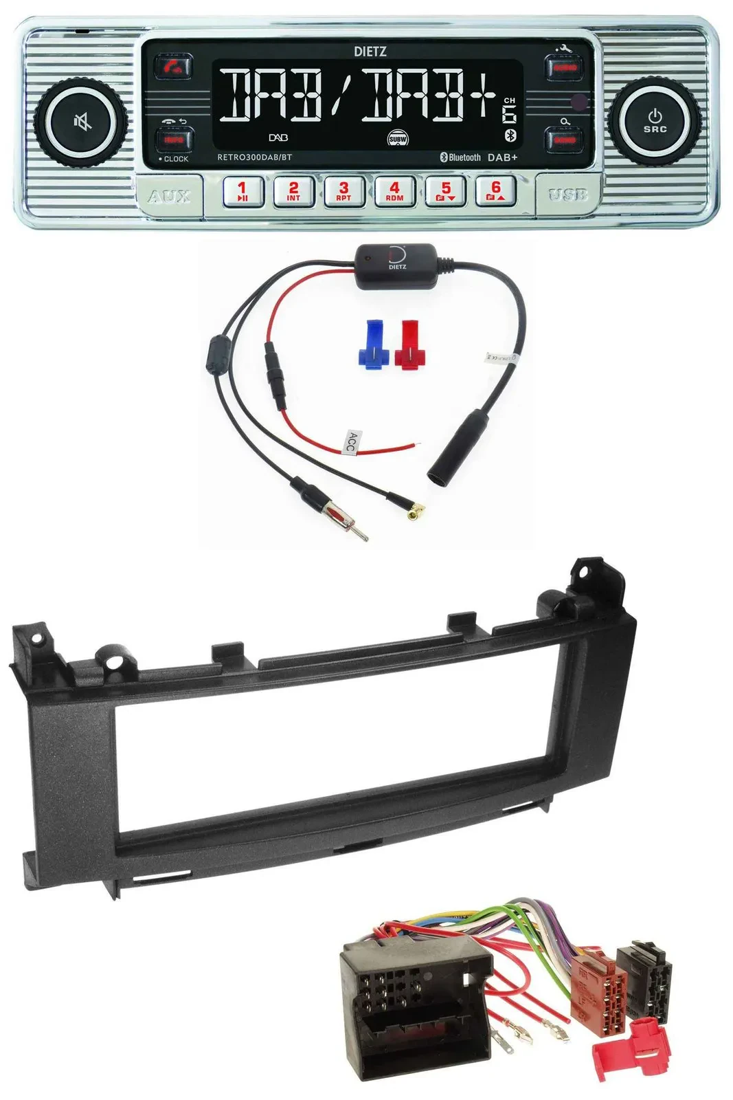 Dietz DAB USB MP3 Bluetooth Autoradio für Mercedes A-Klasse W169 B-Klasse W245