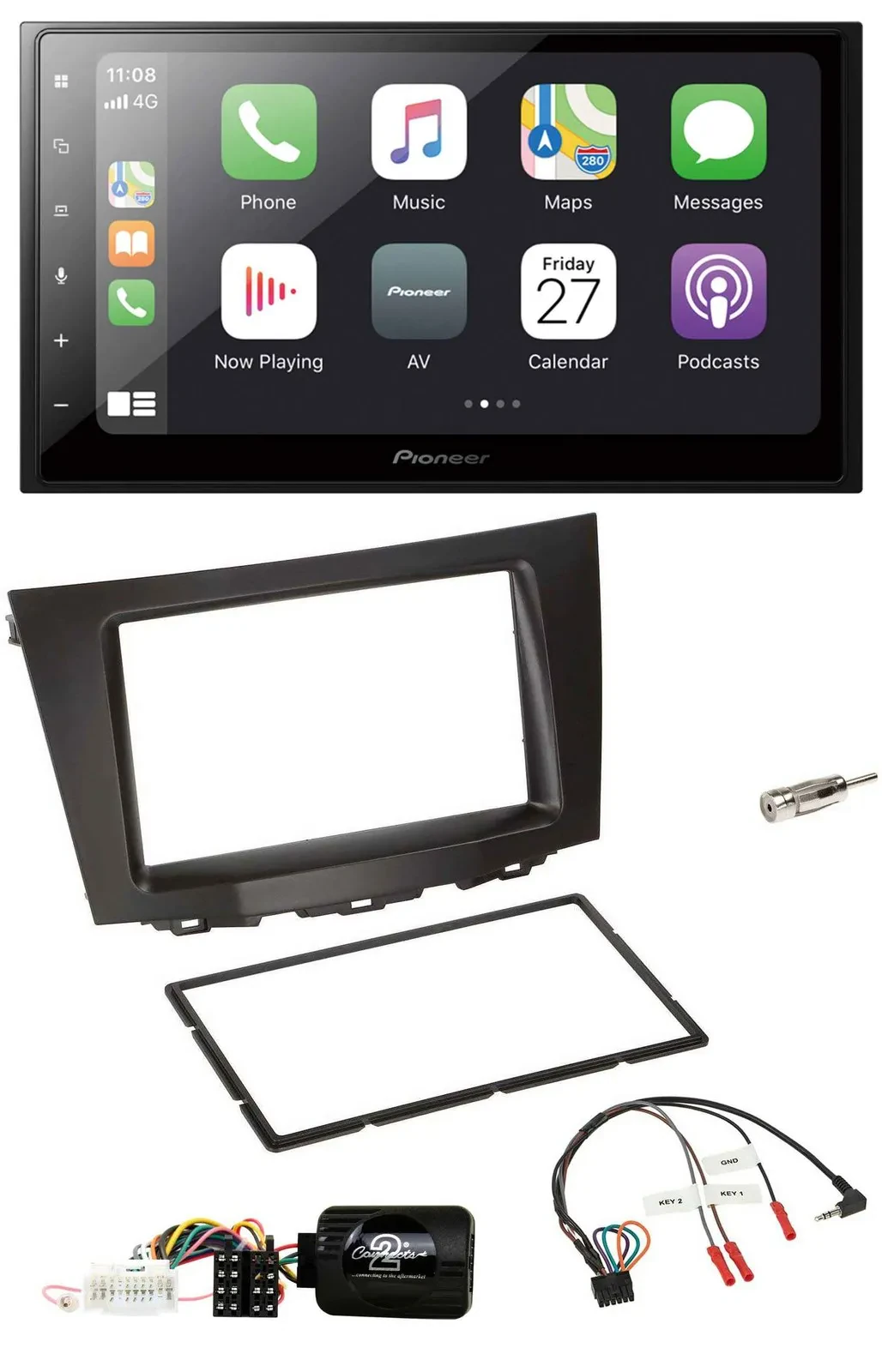 Автомагнитола Pioneer 2DIN, Bluetooth, DAB, USB, для Suzuki Kizashi (с 2010)