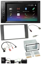 Pioneer DAB Lenkrad 2DIN Bluetooth USB Autoradio für Ford Kuga 08-12 anthrazit