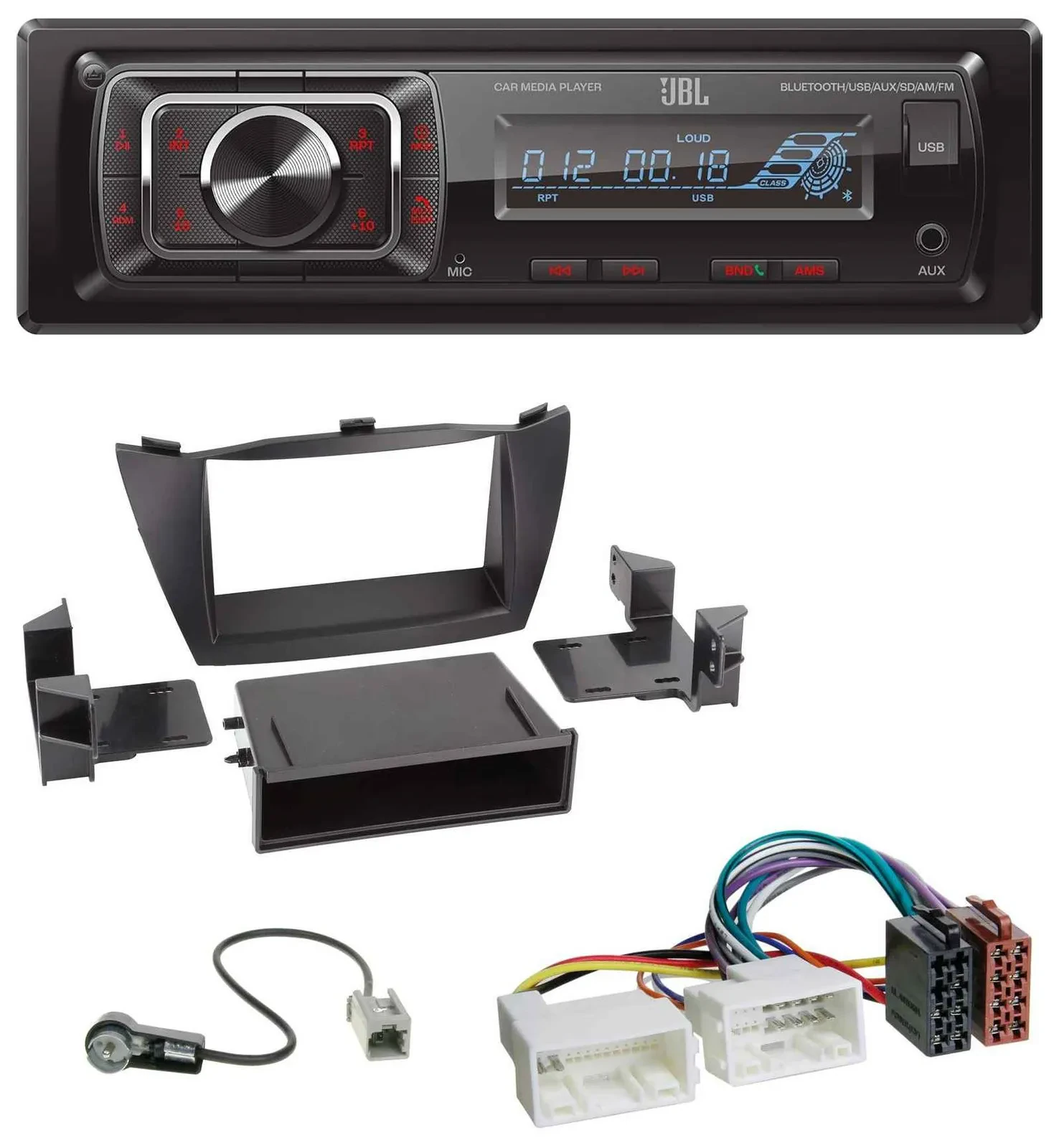 Автомагнитола для Hyundai Tucson 2010–2015 JBL USB/SD/AUX/MP3/Bluetooth