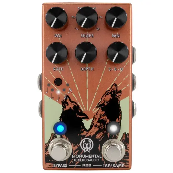 Педаль эффектов для электрогитары Walrus Audio Monumental Harmonic Stereo Tremolo Orange