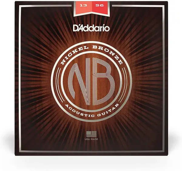 Струны для акустической гитары D'Addario NB1356 Nickel Bronze 13-56