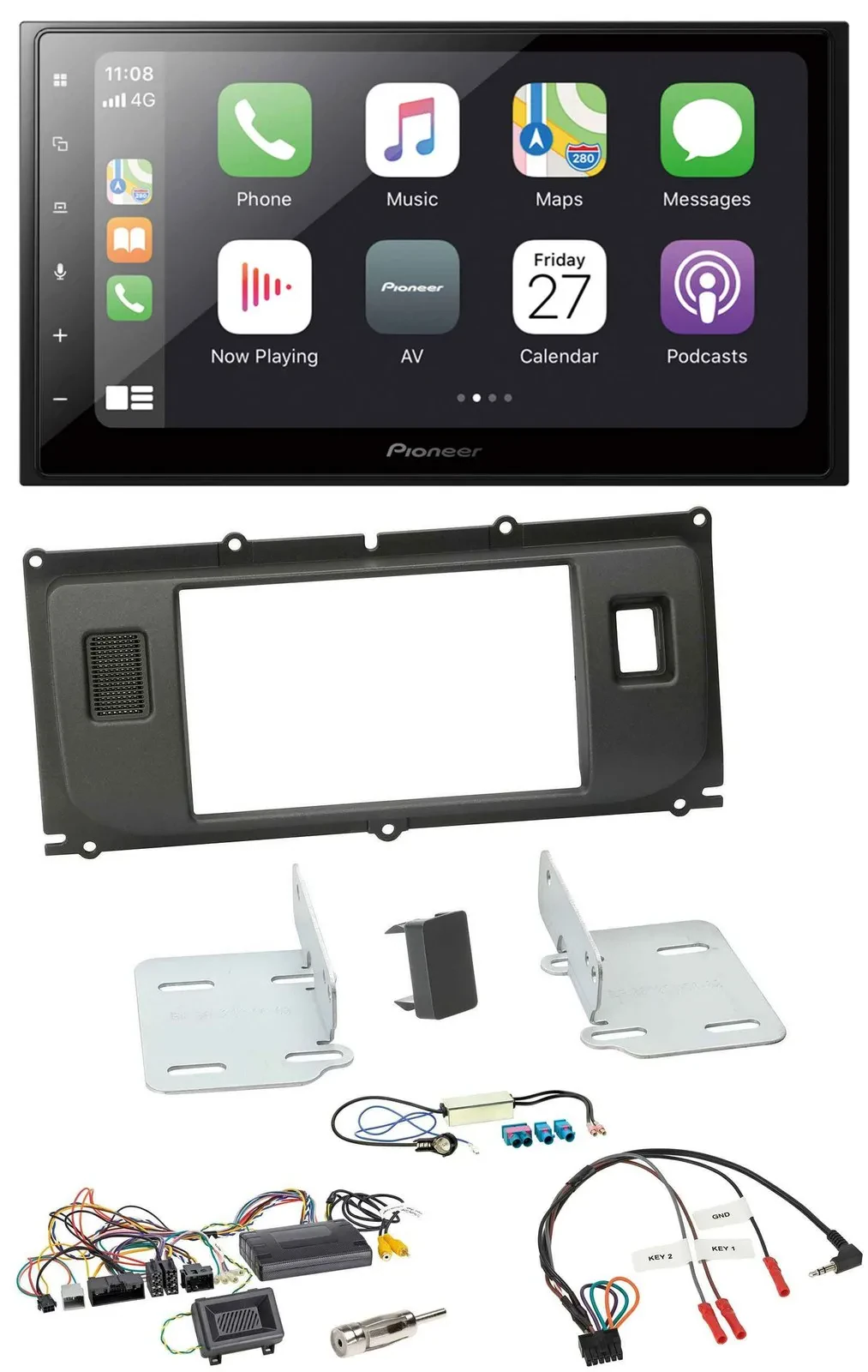 Автомагнитола для Land Rover Range Rover Evoque 2011–2013 Pioneer 2DIN, Bluetooth, DAB, USB