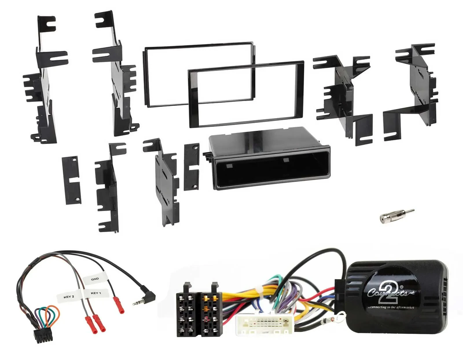 Einbauset Lenkradadapter DIN Autoradio für Nissan Quest Titan Versa Versa-Note X