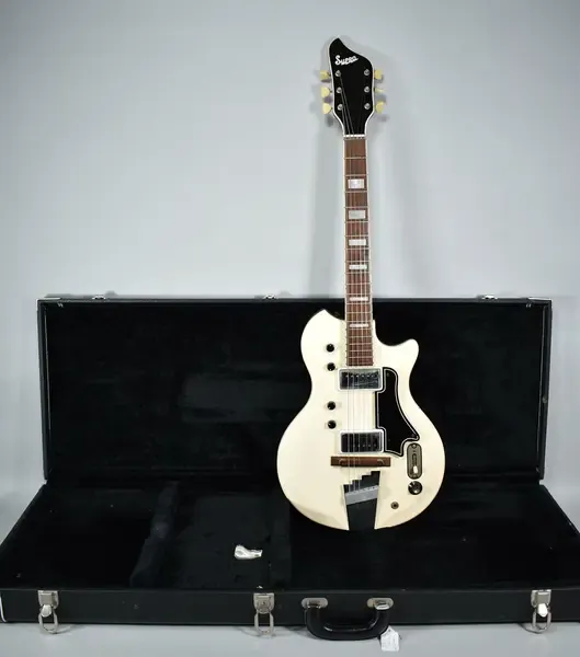 Электрогитара полуакустическая Supro Dual Tone White w/case USA 1964