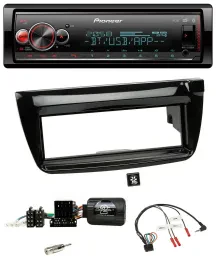 Автомагнитола Pioneer Bluetooth, USB, DAB, для Fiat Doblo (2012–2015), черный глянец