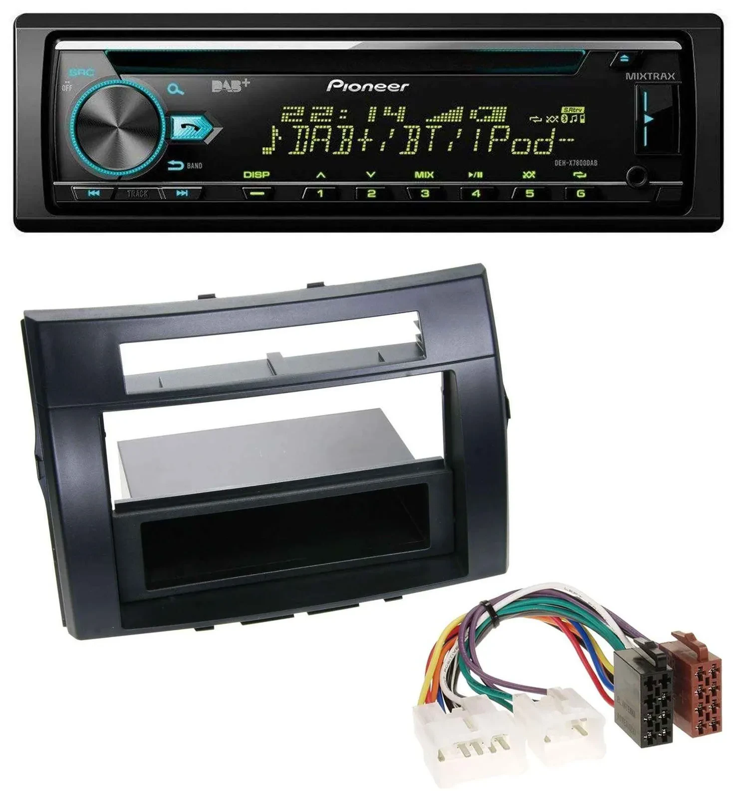 Pioneer DAB MP3 CD USB Bluetooth Autoradio für Toyota Corolla Verso 04-09 schwar