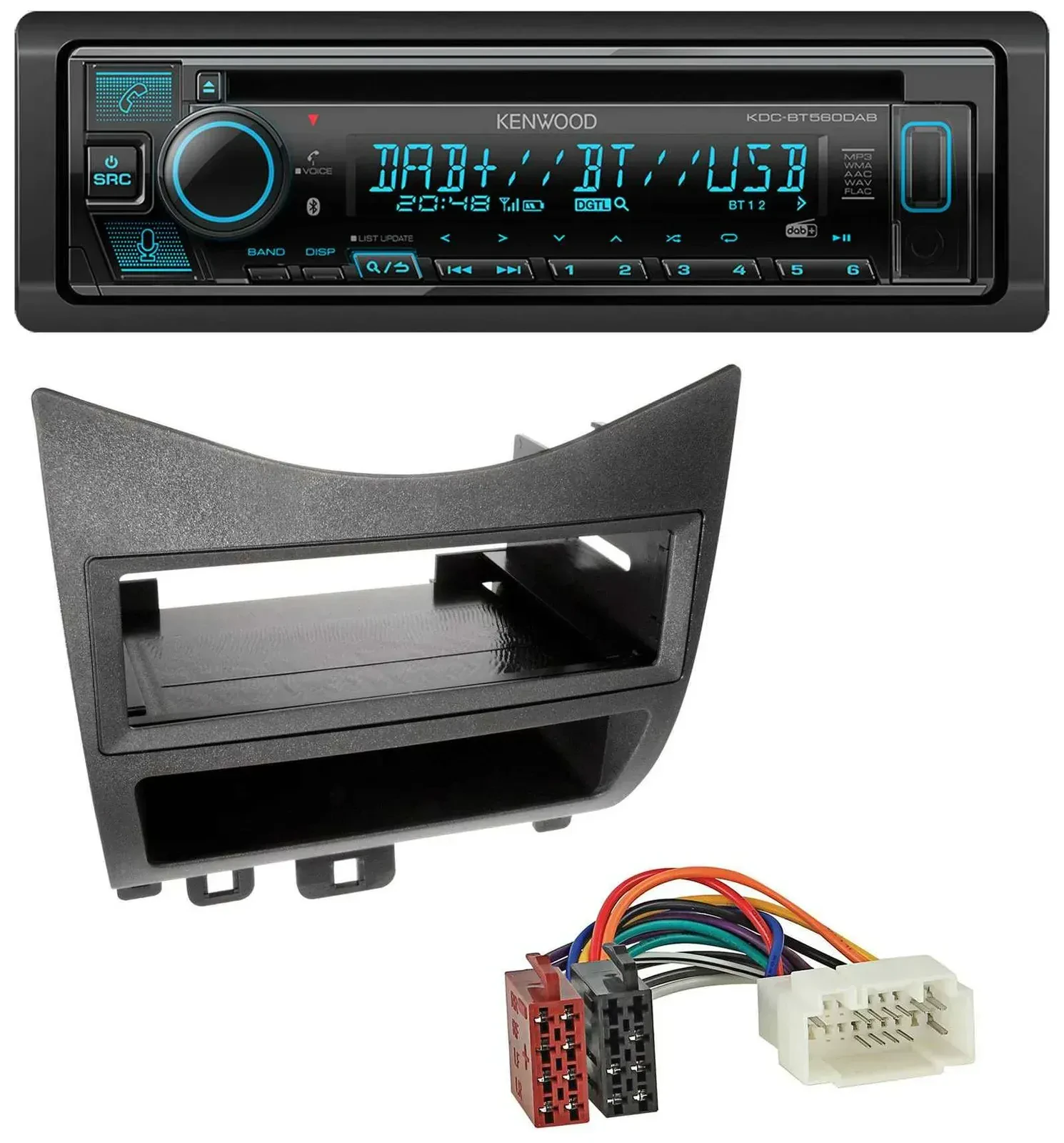 Автомагнитола Kenwood Bluetooth DAB CD MP3 USB для Honda Accord (2003–2007)