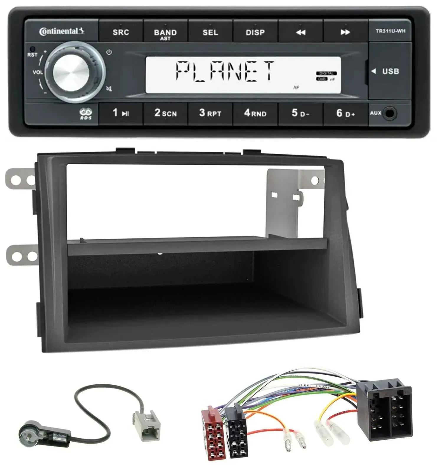Continental USB MP3 AUX 1DIN Autoradio für Kia Sorento II (XM, 2009-2012)