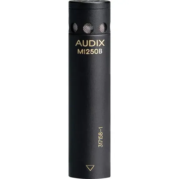 Audix M1250B-S Supercardioid Miniature Condenser Mic with 25' Cable, Black