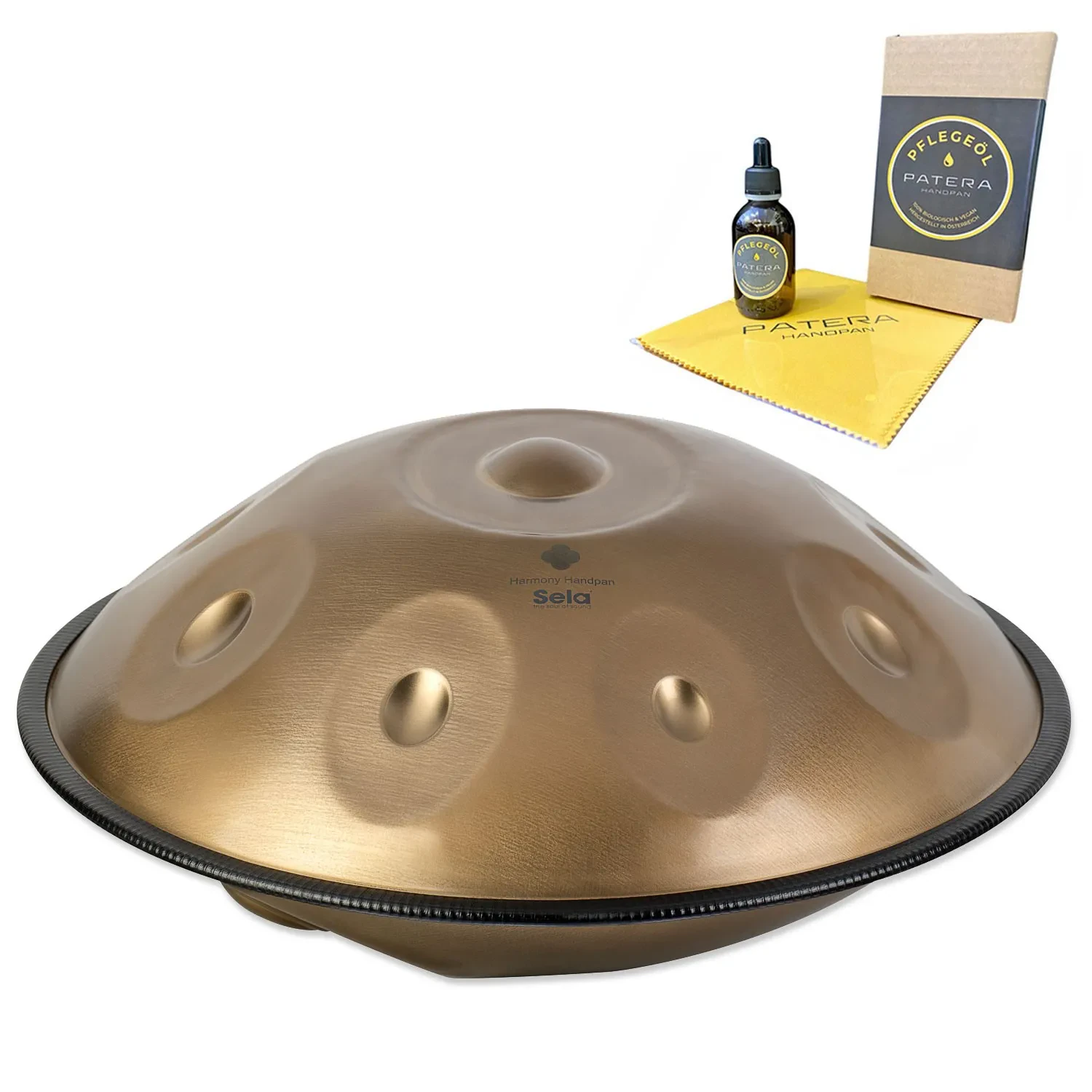 Sela SEHP203 Harmony Handpan D-Kurd Edelstahl mit Pflegemittel