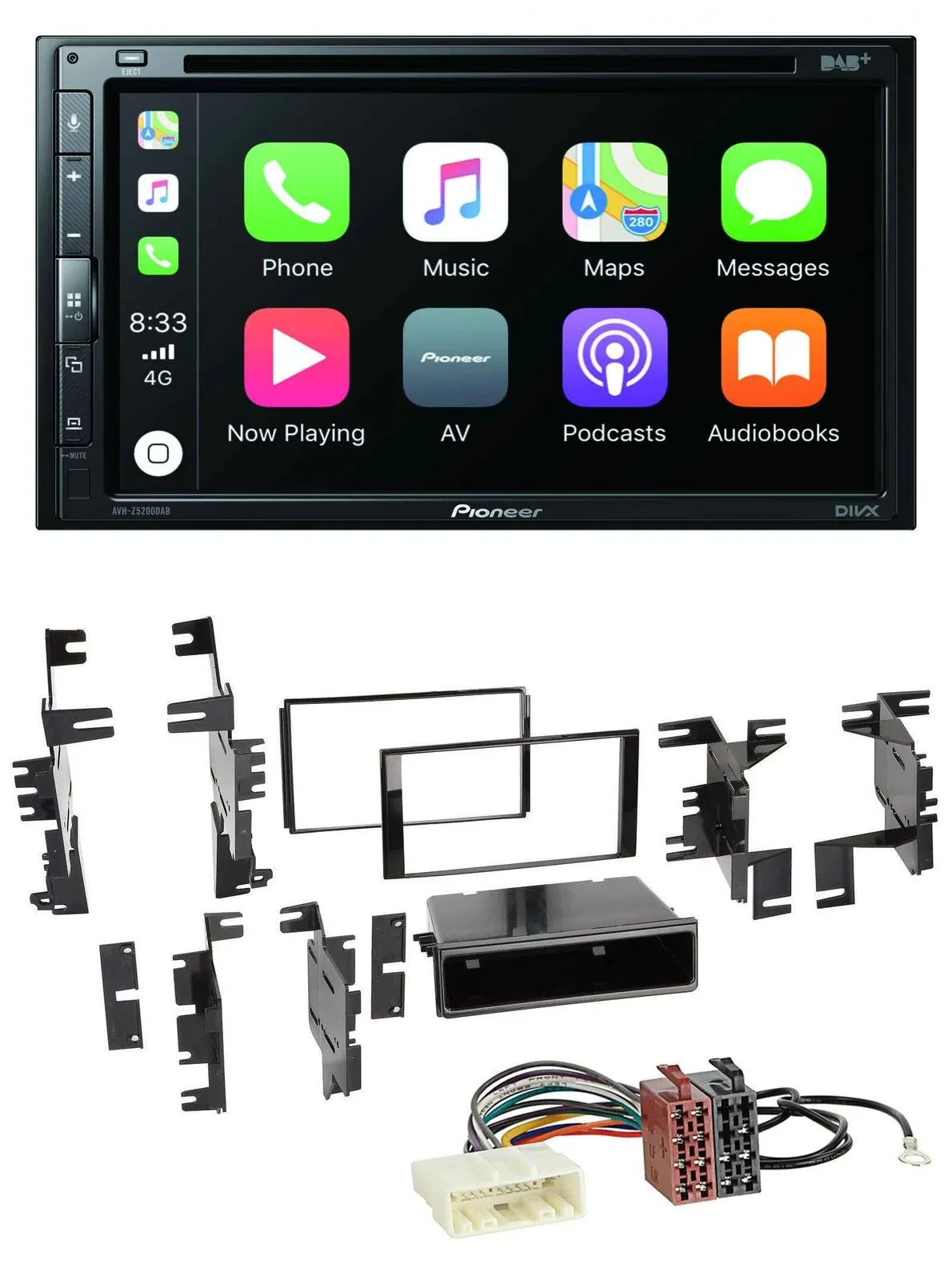 Pioneer DVD 2DIN MP3 DAB Bluetooth USB Autoradio für Nissan Versa ab 07 Xterra a