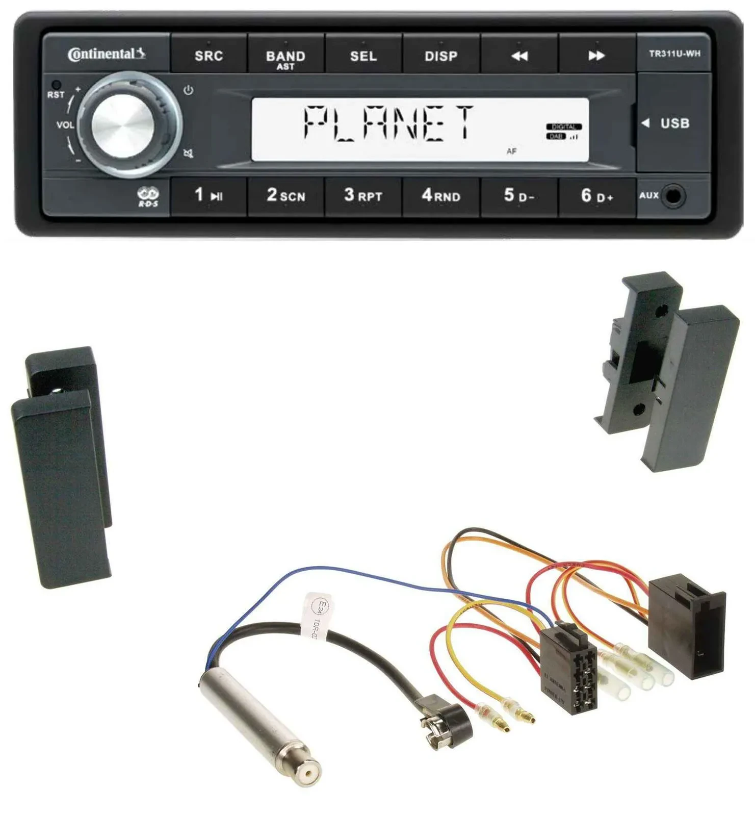 Continental USB MP3 AUX 1DIN Autoradio für Seat Leon, Toledo (1998-2006)