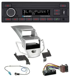 Автомагнитола для Ford Fiesta Blaupunkt DAB, Bluetooth, USB, MP3, дисплей, серебристая (2010–2017)