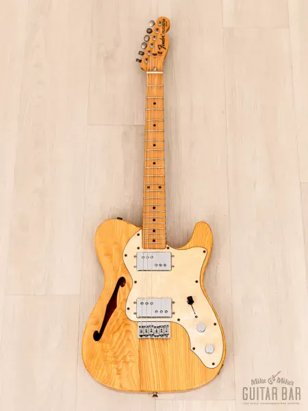 Электрогитара полуакустическая Fender Telecaster Thinline 1972 Vintage Reissue TN72-85 HH Natural w/gigbag Japan 1996