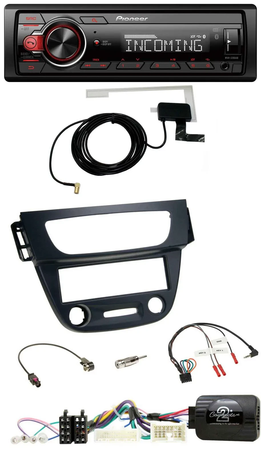 Автомагнитола для Renault Megane/Fluence Pioneer DAB Bluetooth USB (2012–2014)