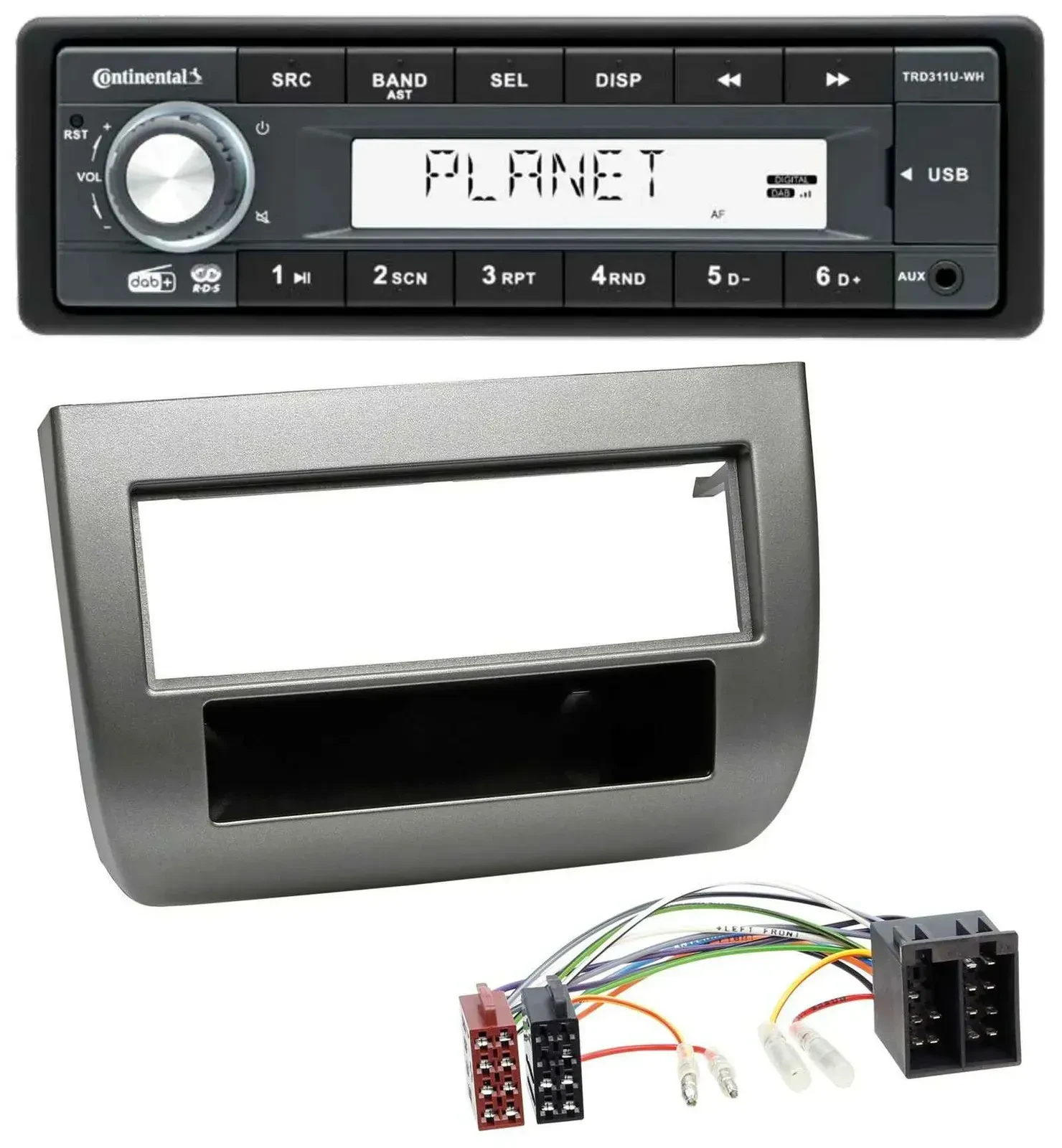 Continental MP3 AUX USB DAB 1DIN Autoradio für Lancia Y (843 03-11) anthrazit