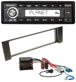 Автомагнитола Continental 1DIN USB/AUX DAB MP3 для Audi A4 B6 (2000–2004) Quadlock