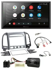 Pioneer USB 2DIN DAB Lenkrad Bluetooth Autoradio für Hyundai Santa Fe 4 Schalter