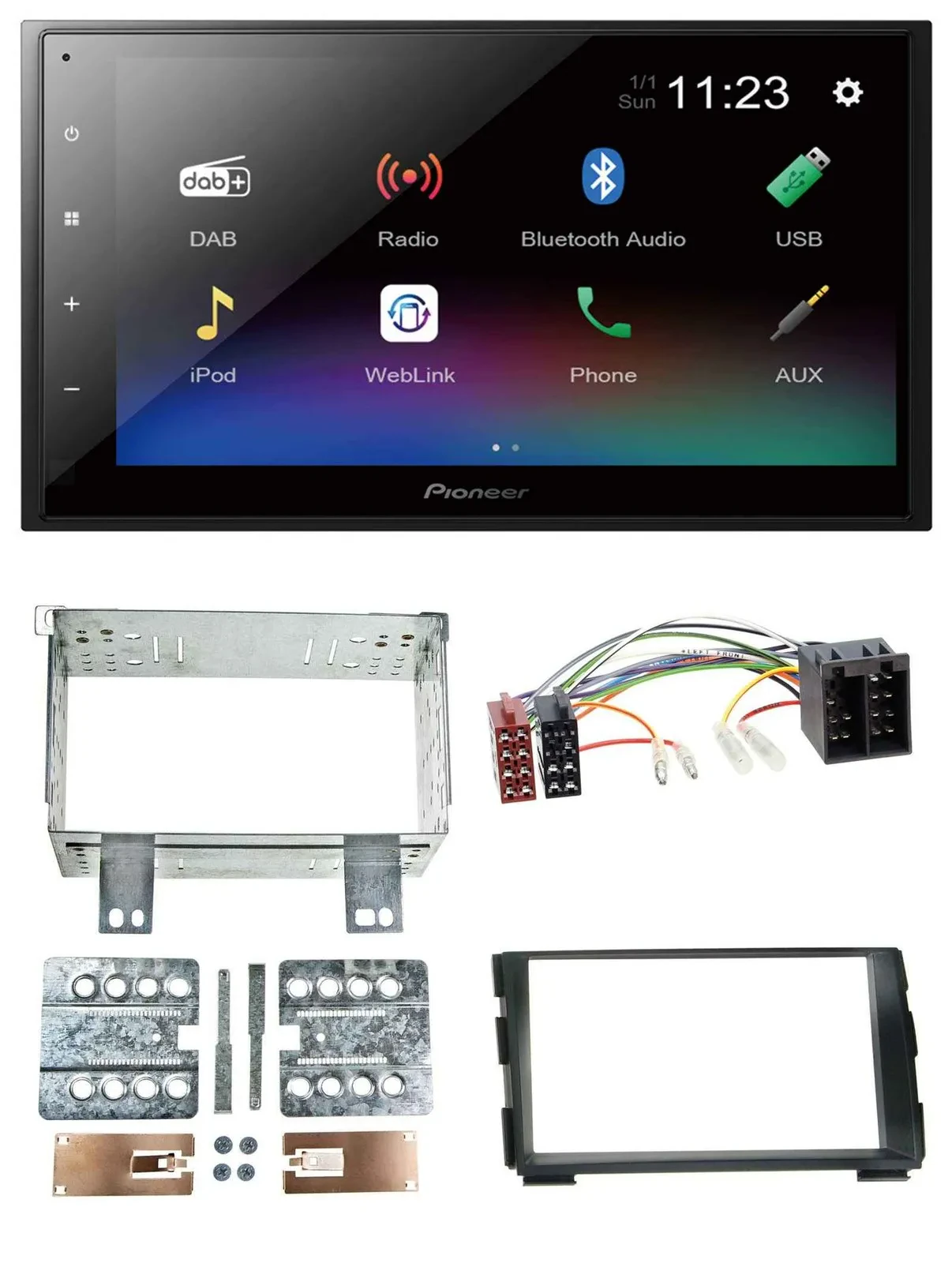 Автомагнитола для Kia Ceed 2009–2012 и proCeed 2011–2013 Pioneer 2 DIN, USB, Bluetooth, DAB, MP3