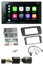 Pioneer Lenkrad USB DVD Bluetooth DAB 2DIN Autoradio für Seat Ibiza ab 08 tuam-g