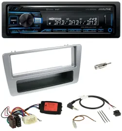 Alpine USB Bluetooth DAB Lenkrad Autoradio für Honda Civic 2001-2003 silber
