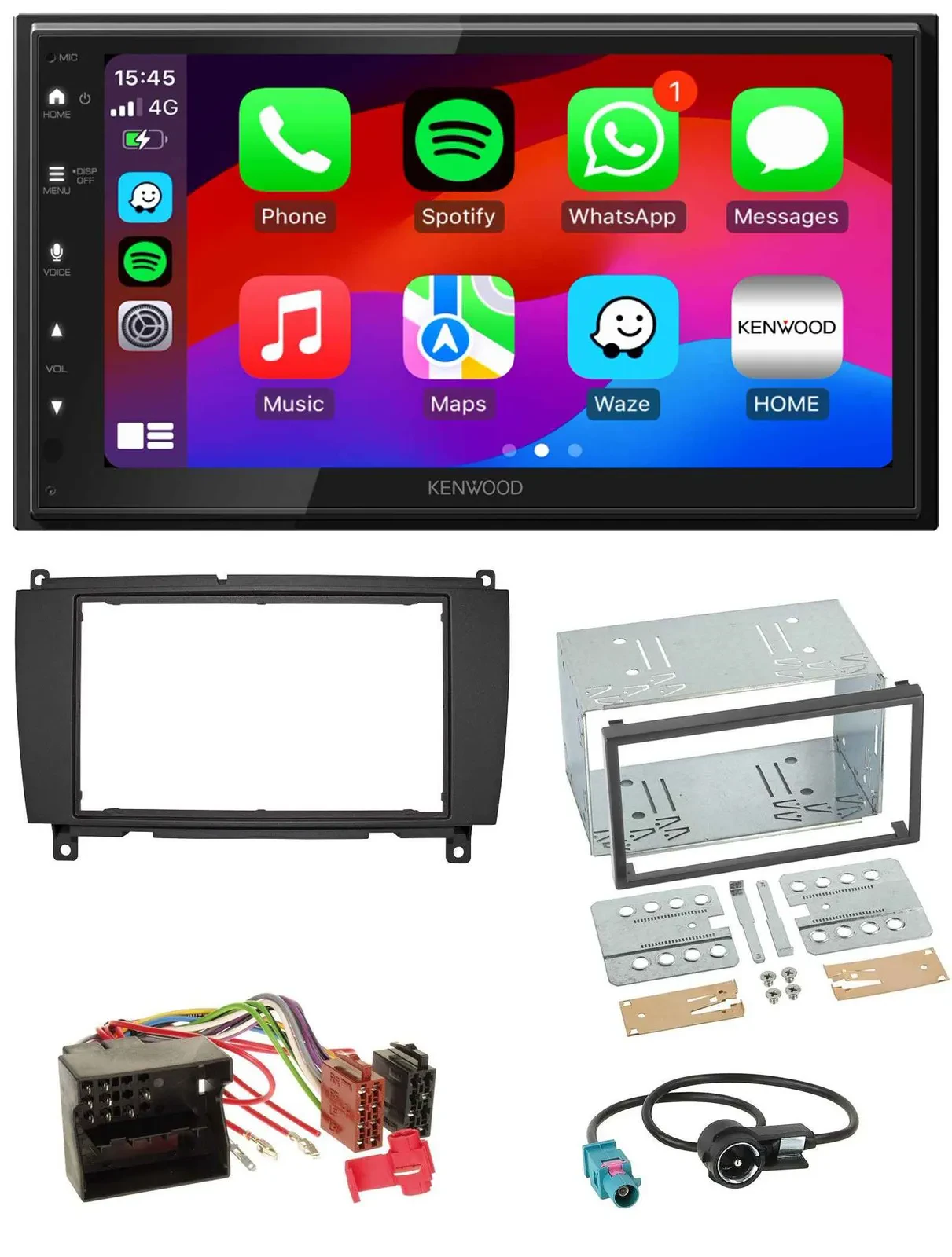 Kenwood MP3 USB DAB 2DIN Bluetooth Autoradio für Mercedes CLK C209 A209 04-10