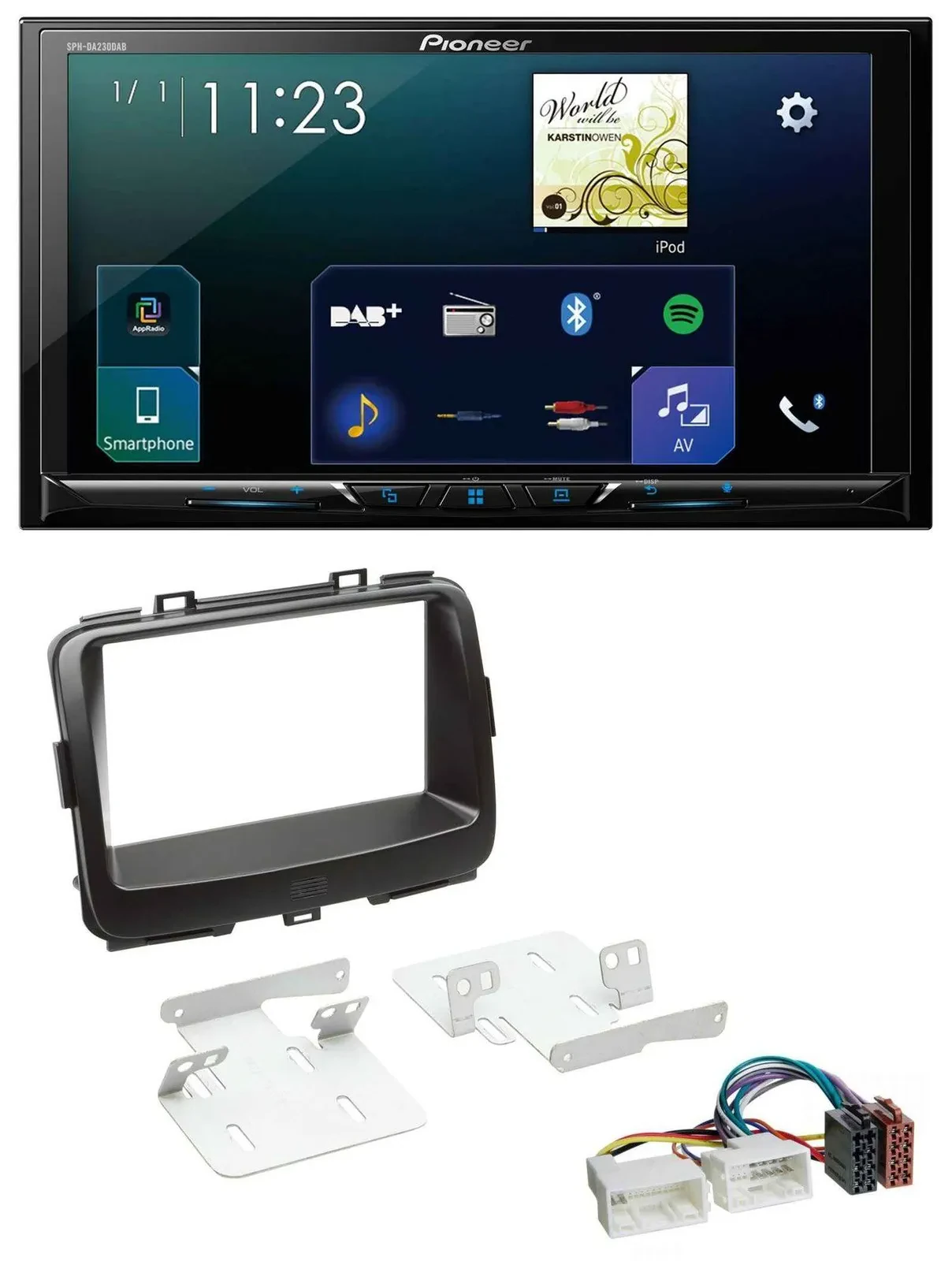 Автомагнитола Pioneer 2DIN Bluetooth USB DAB для Kia Carens 4 (RP) с 2013