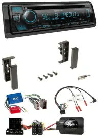 Автомагнитола Kenwood Bluetooth USB CD DAB для Audi A3/A4/A6 (1999–2000), совместимая с кнопками на руле, для активной системы