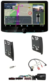 Kenwood Bluetooth DAB TMC 2DIN Lenkrad USB Navigation für Ford Focus Galaxy Mond