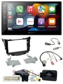 Автомагнитола для Hyundai i30 (с 2017) Pioneer 2DIN, DAB, Bluetooth, USB, управление с руля