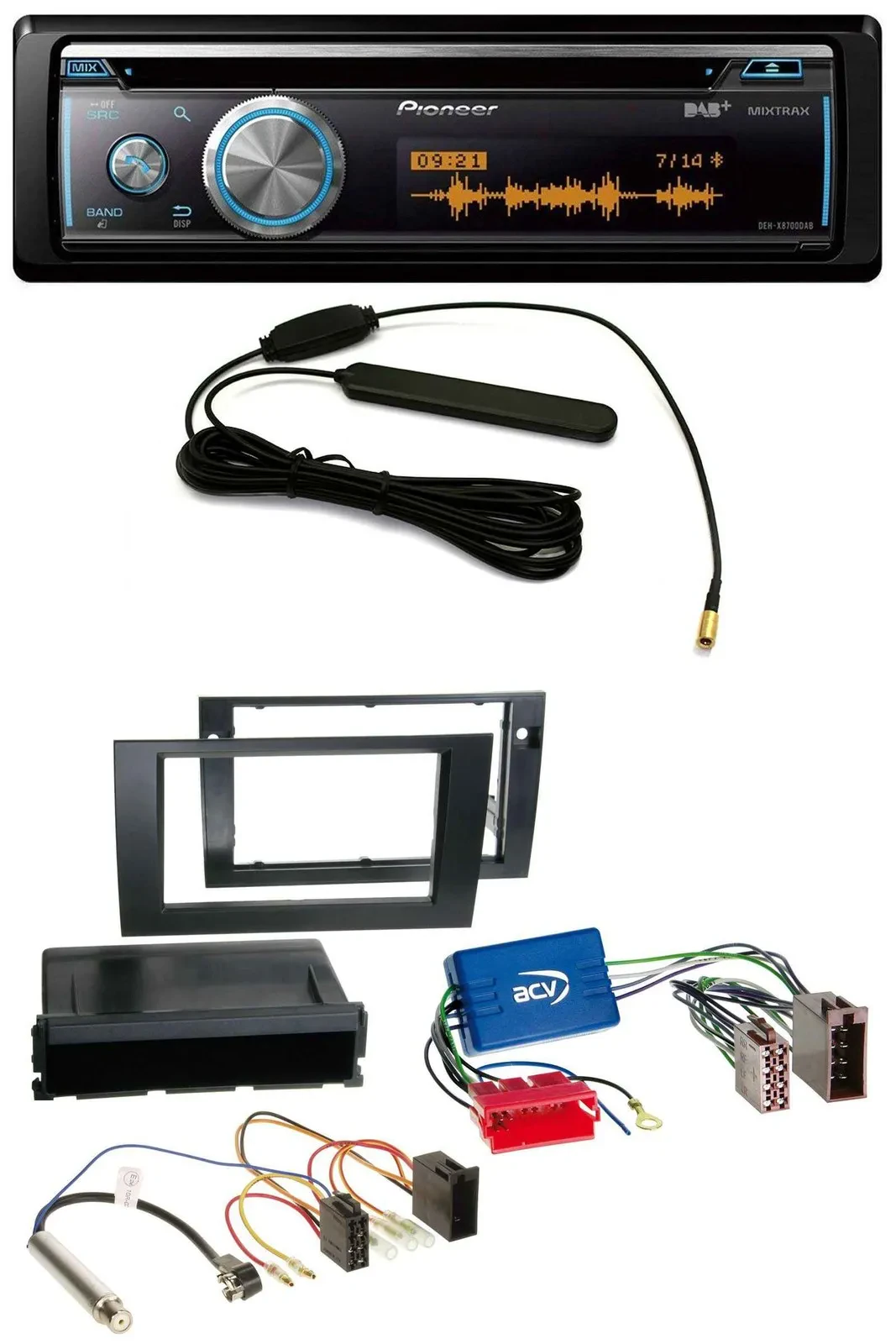 Автомагнитола для Audi A4 B6/B7 2001–2008 Pioneer CD USB Bluetooth DAB MP3