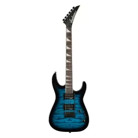Jackson JS Series Dinky JS20 DKAQ 2PT 6 String Electric Guitar Transparent Blue