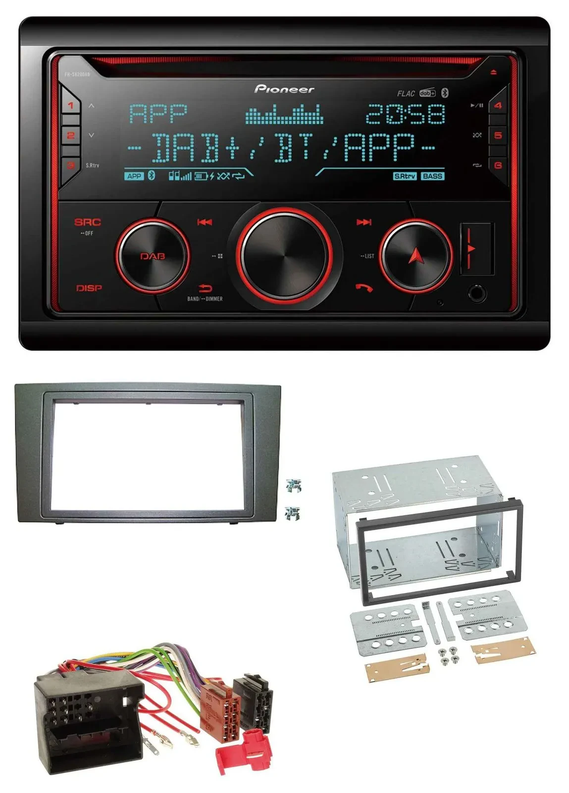 Автомагнитола для Ford Mondeo (2003–2007) Pioneer 2DIN DAB, Bluetooth, USB, CD, MP3