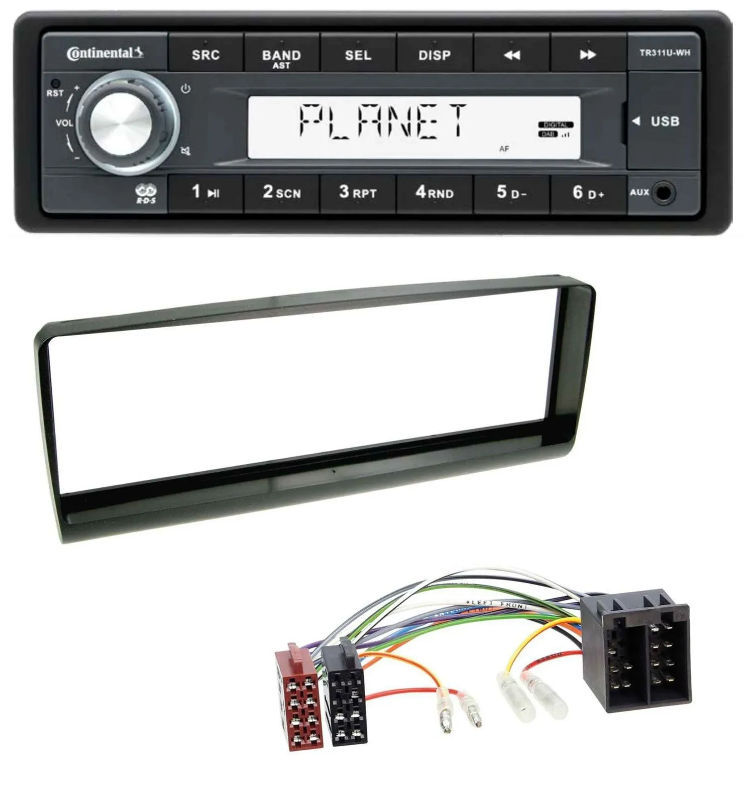 Continental USB MP3 AUX 1DIN Autoradio für Alfa Romeo 156 (1997-2001)