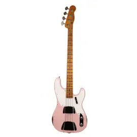 Бас-гитара Fender Custom 1955 Precision Bass Relic Electric Bass Guitar Shell Pink
