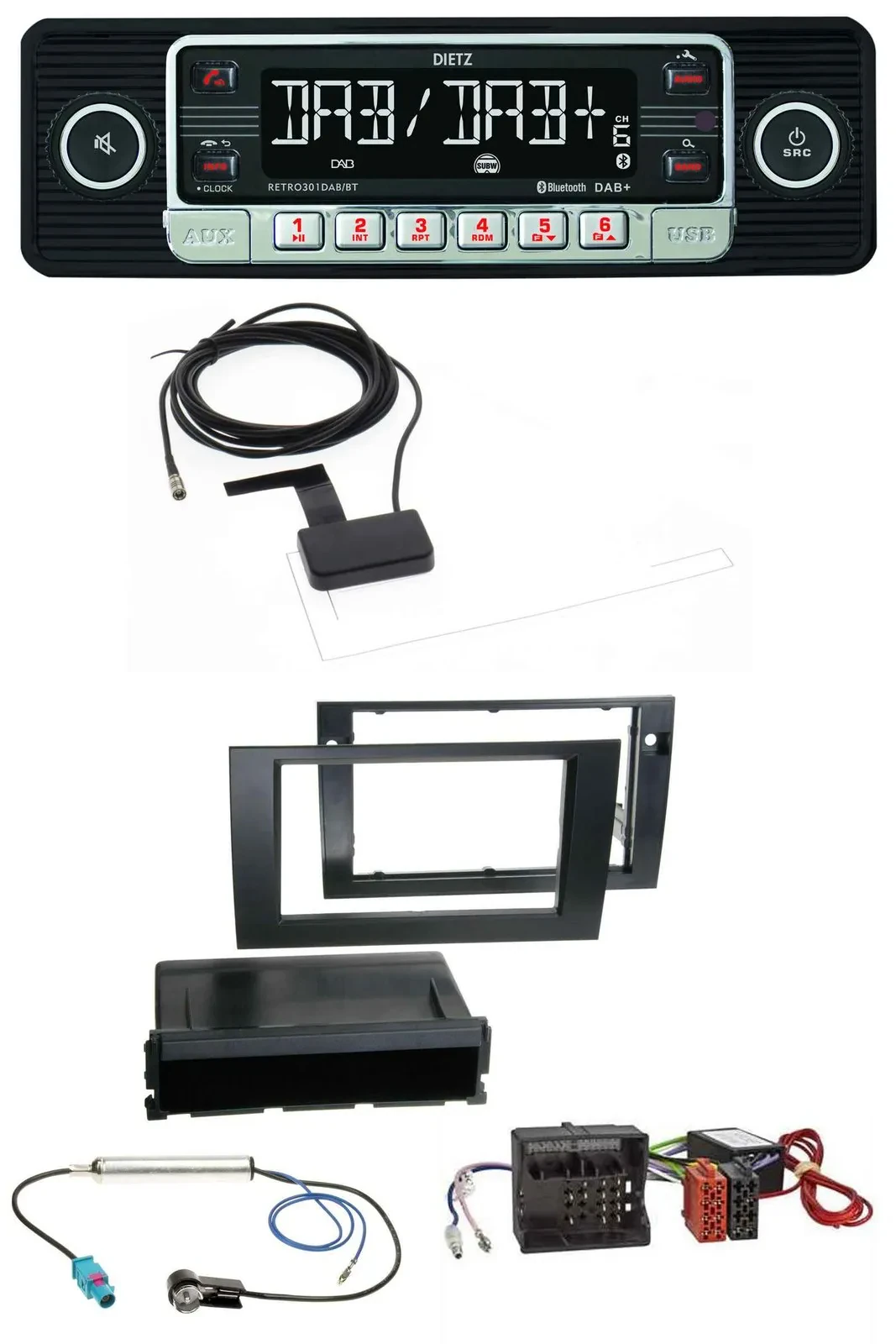 Dietz DAB Bluetooth USB MP3 Autoradio für Audi A4 B7 04-08 Symphony Aktivsystem