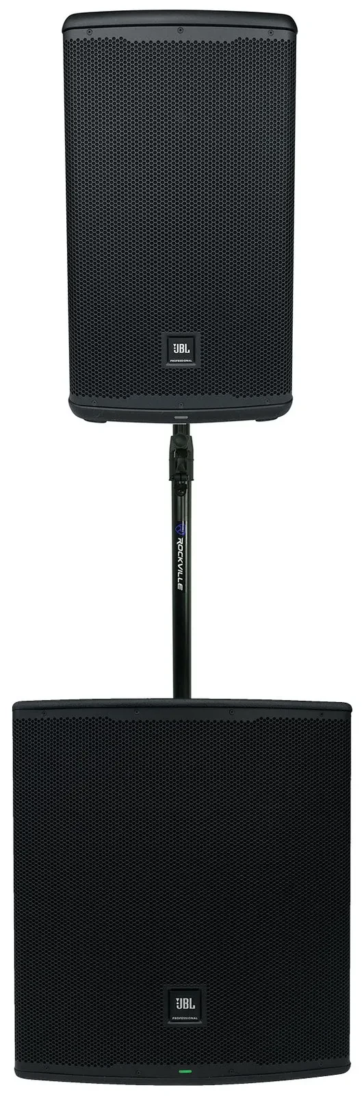 JBL EON712 12" Active DJ PA Speaker w/Bluetooth+EON718S 18" Subwoofer+Pole Mount