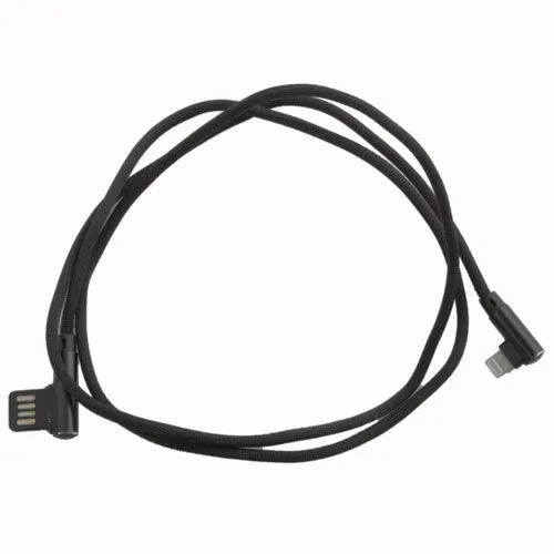 Belva BLC1BK Black Right Angle 3.28 feet Car Audio USB Lightning Cable Wire