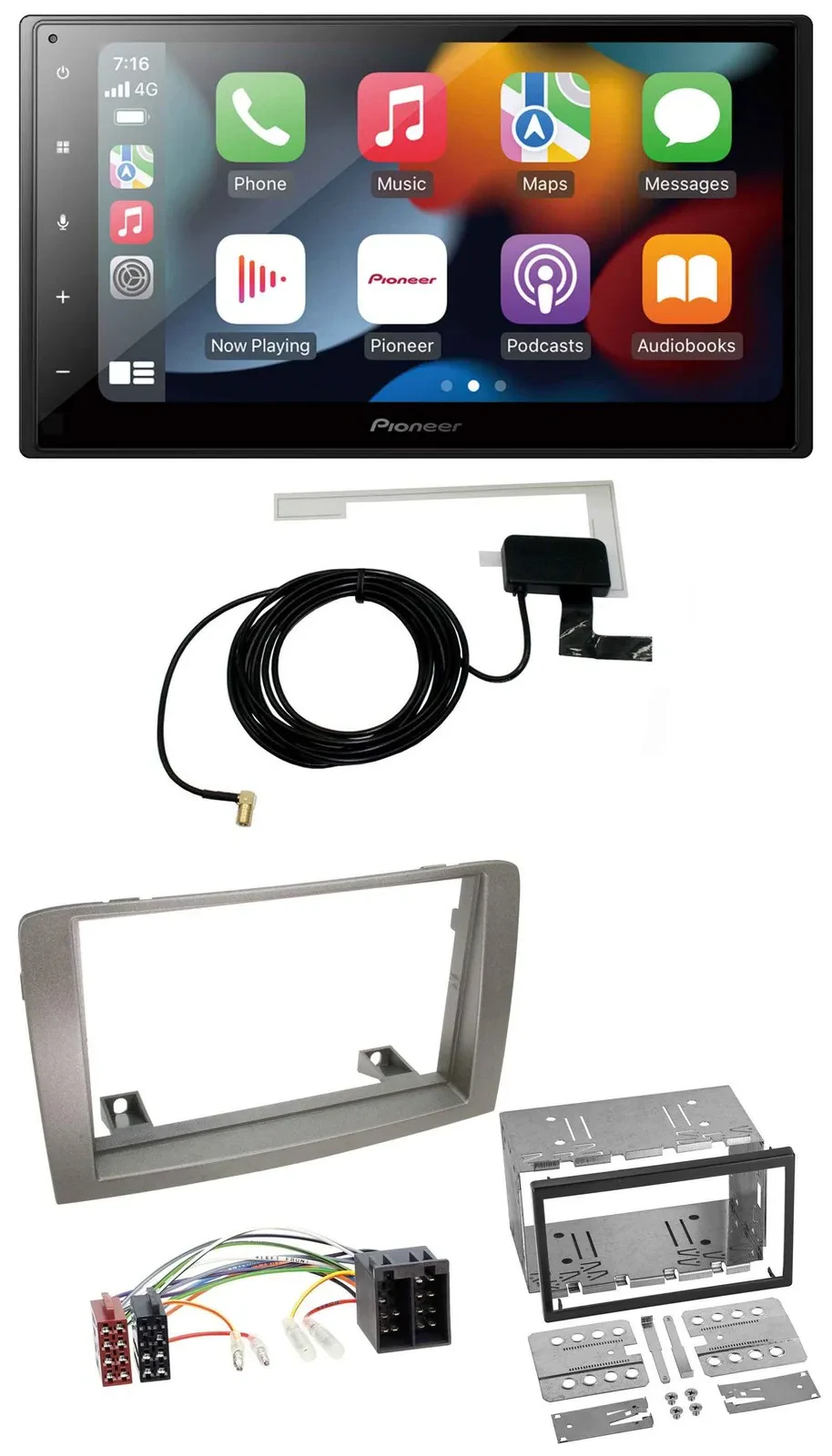 Pioneer MP3 USB Bluetooth DAB 2DIN Autoradio für Lancia Musa (2004-2012)